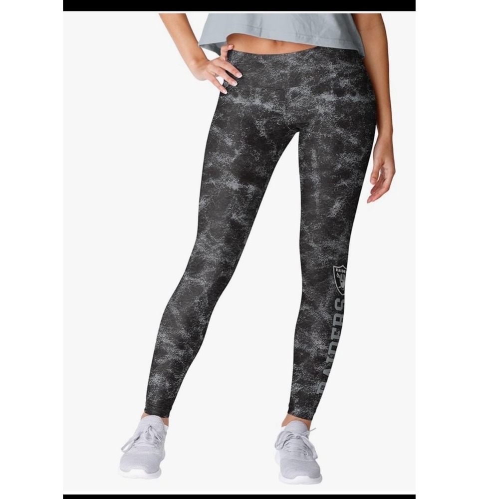 NFL Apparel Official Women's Raiders‎ Leggings, Black/Gray, Large, NWT